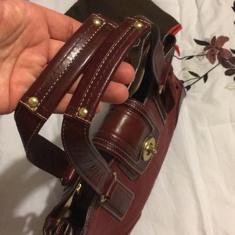 💝 Coach Hamilton Logo Signature Red/Wine Carryall - Picture 8 of 8